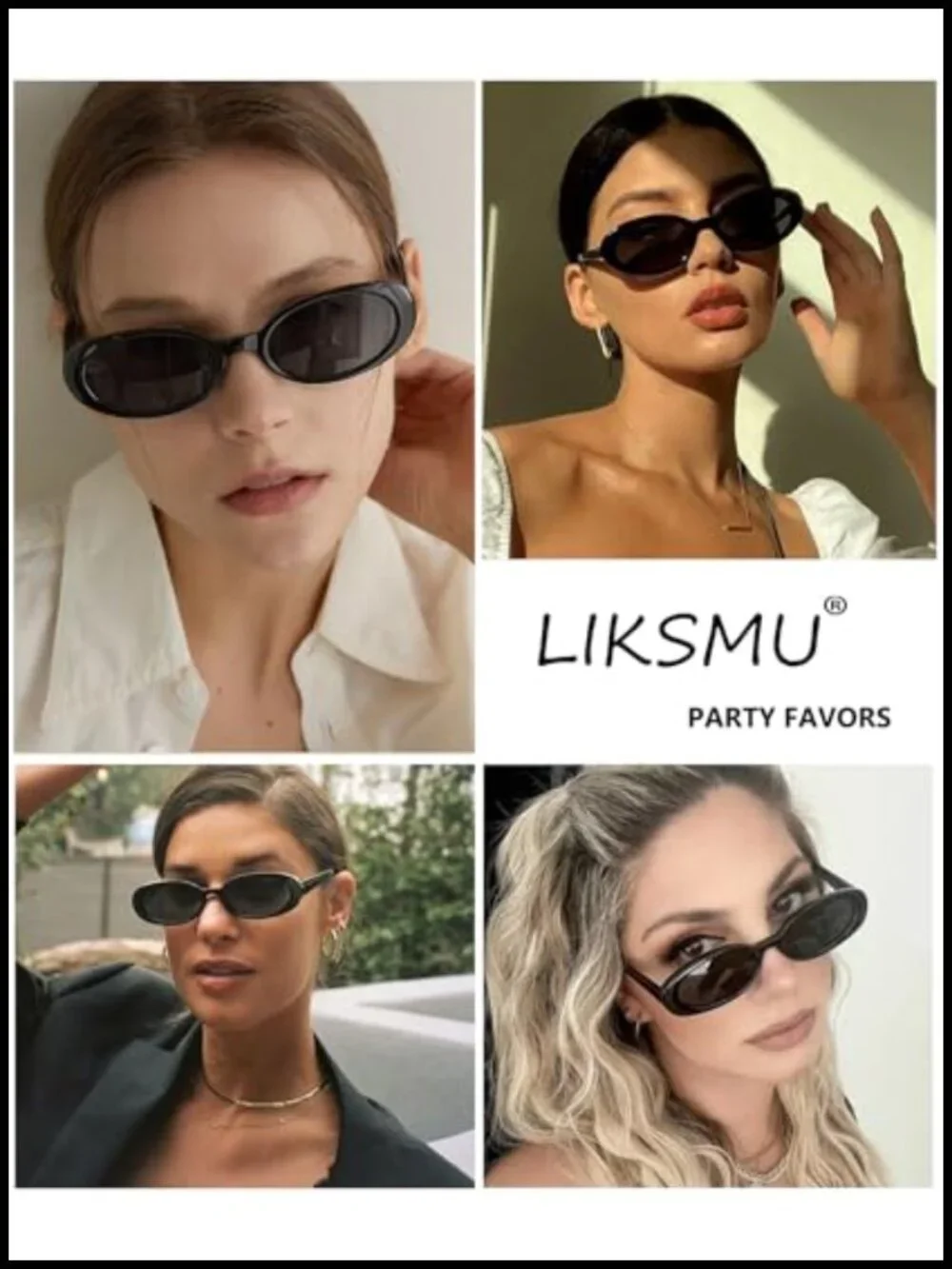 Vintage Retro Oval Small Sunglasses Non-Polarized UV Protection